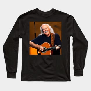 David Crosby vintage graphic design artwork Long Sleeve T-Shirt